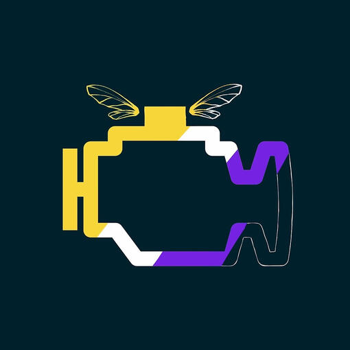 Non-binary pride Transmission Folklore logo